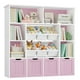 thumbnail image 2 of Organizador de almacenamiento de juguetes FINETONES con 6 cubos de juguetes y 4 cajones, color rosa, 2 of 7