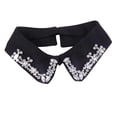thumbnail image 1 of Minnieouse Cuello falso respetuoso con la piel, corbata de moda para mujer, cuello desmontable, blusa con solapa tridimensional, accesorio de ropa Accesorio para el cabello Negro Minnieouse AP011642-01, 1 of 6
