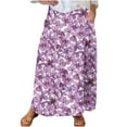 thumbnail image 2 of WXLWZYWL Boho Maxi Skirts for Women Plus Size Trendy Fall 2024 Long Beach Skirts High Waisted Floral Renaissance Skirt with Pockets, 2 of 5