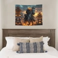 thumbnail image 4 of Halloween Tapestry Wall Hanging, Halloween Headless Horseman Ride Tapestry for Bedroom Aesthetic, Cute Tapestry Wall Decor, Halloween Decoration for Bedroom, Living Room, Indoor 29x37in, 4 of 7
