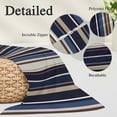 thumbnail image 3 of Blue and Brown Geometric Stripe Pattern Body Pillow Covers 20"x54", Soft Brushed Microfiber Breathable Throw Pillow Covers, Decorative Pillowcase with Zipper for Couch Sofa Bedroom Living Room, 3 of 9