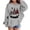 Grey, variant on Tanghaowl Kids Sweatshirts Print Girls Hooded Sweatshirt Festive Kids Pullover Cozy Top Soft Casual Winter Wear Outfit Childrens Holiday White 2-3 Years