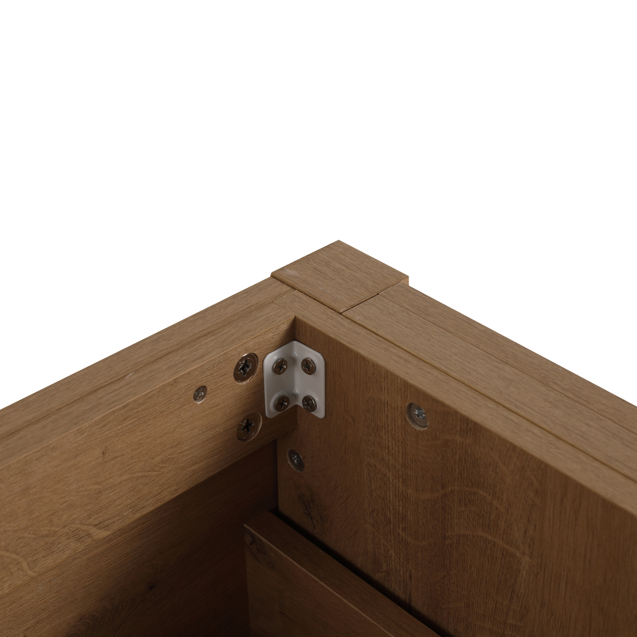 Noble House 30" Freestanding Bathroom Vanity Cabinet, Plywood Soft-Close Drawers, Excluded Sink, Imitative Oak