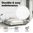 thumbnail image 4 of vidaXL King Bed Frame, Faux Leather Upholstered Platform Bed Frame, White, No Mattress, 4 of 10