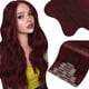 thumbnail image 1 of Extensiones de cabello Moresoo Clip ins para cabello humano rojo oscuro, 150 g, 1 of 9