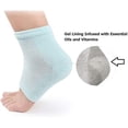 thumbnail image 3 of 3 pares de calcetines de gel para el talón, calcetines suaves humectantes Forro de gel infundido con aceites esenciales y vitaminas para piel seca y agrietada Hidratante de día y n, 3 of 5