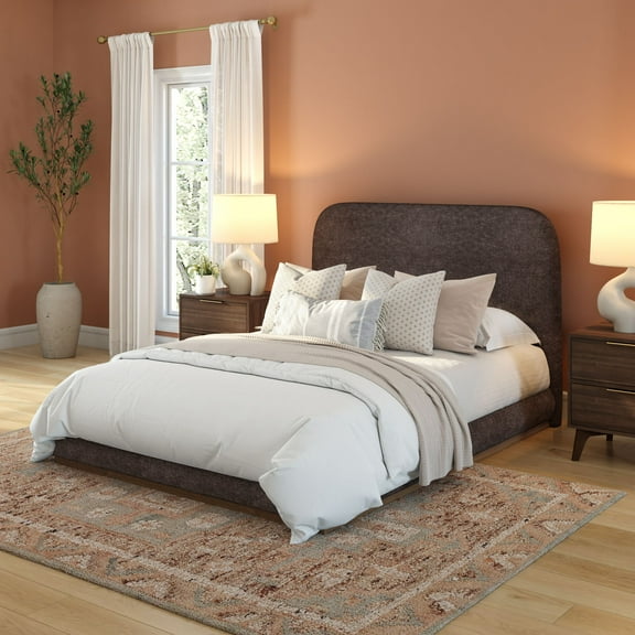 Ashland Upholstered Bed (Queen) Brown