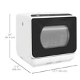 thumbnail image 3 of HOMCOM Countertop Dishwasher Portable Dishwasher with 5 Washing Programs, 3 of 10