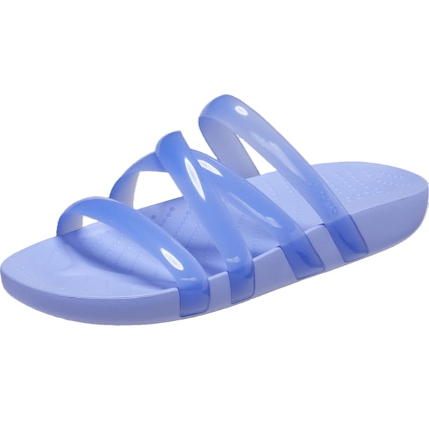 Sandalias con Tiras Splash para Mujer Crocs, Color Moon Jelly, Talla 10 US