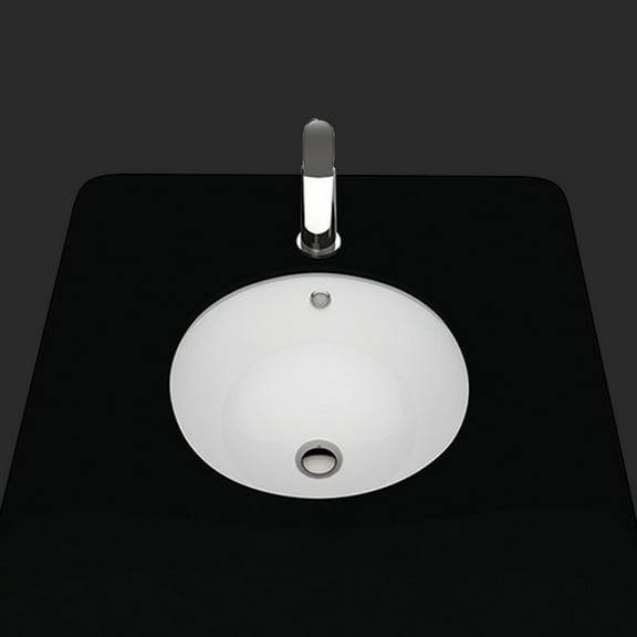 Ws Bath Collections Under Ma 037 Under 17-5/16" Round Ceramic Undermount Bathroom Sink -