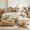 Beige, variant on Noelse 75'' Love Seat with Movable Ottoman for Small Space Soft Corduroy Couch Sofa with 2 Pillows 2 Seater Modular Sectional Sofa for Living Room Bedroom and Apartment, Beige