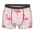 thumbnail image 4 of Goofa Cute Flamingo with Heart Printed Men's Boxer Briefs Underwear, Moisture-Wicking Underwear, Trunk,Soft and Breathable Cotton Underwear-Small, 4 of 9