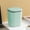 Green #2, variant on Slow Drop Desktop Trash Can with Lid | Small Office & Dormitory Garbage Bin | Compact 5.3x5.3x6.9 Inch Plastic Wastebasket in Gray, Green, White