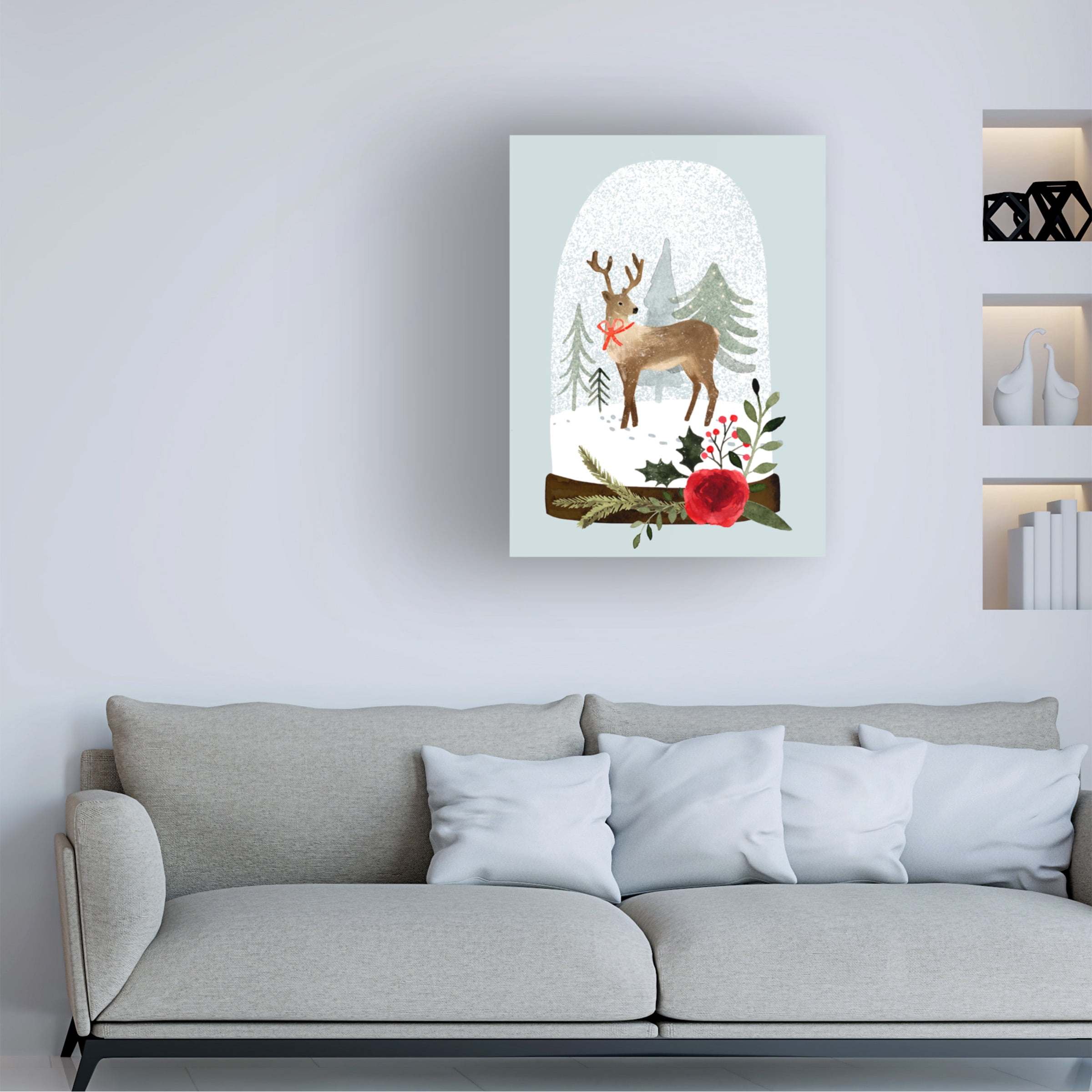 Victoria Barnes 'Snow Globe Village III' Canvas Art