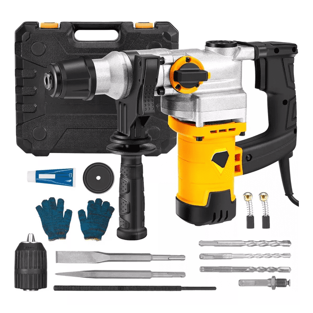 Rotomartillo Industrial Perforacion Taladros Sds 2000w Plata/Amarillo/Negro