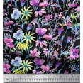thumbnail image 3 of Soimoi Rayon Crepe Fabric Flower Watercolor Printed Fabric 1 Yard 46 Inch Wide, 3 of 3