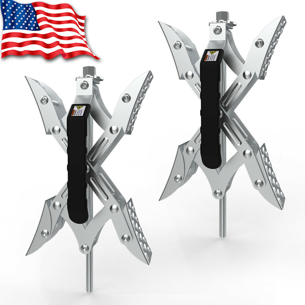 2 Tire Locking Chock Trailer Camper RV XChock Wheel Stabilizer Ratchet