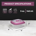thumbnail image 3 of Small Plastic Food Storage Containers With Lids Airtight, 5 Oz Snack / Fruit Lunch Box For Kids, Meal Prep To Go, Fridge Storage Containers, Easy Open Lids, Dishwasher Safe, BPA Free, 5 Oz - Set of 4, 3 of 5