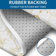 thumbnail image 4 of White Gold Leaf Hexagon Marble Pattern Bathroom Rugs Sets 3 Piece,Toilet Cover Set,Absorbent Non Slip Bathroom Mats Sets with U-Shaped Contour Rug Toilet Rug Set, 4 of 5