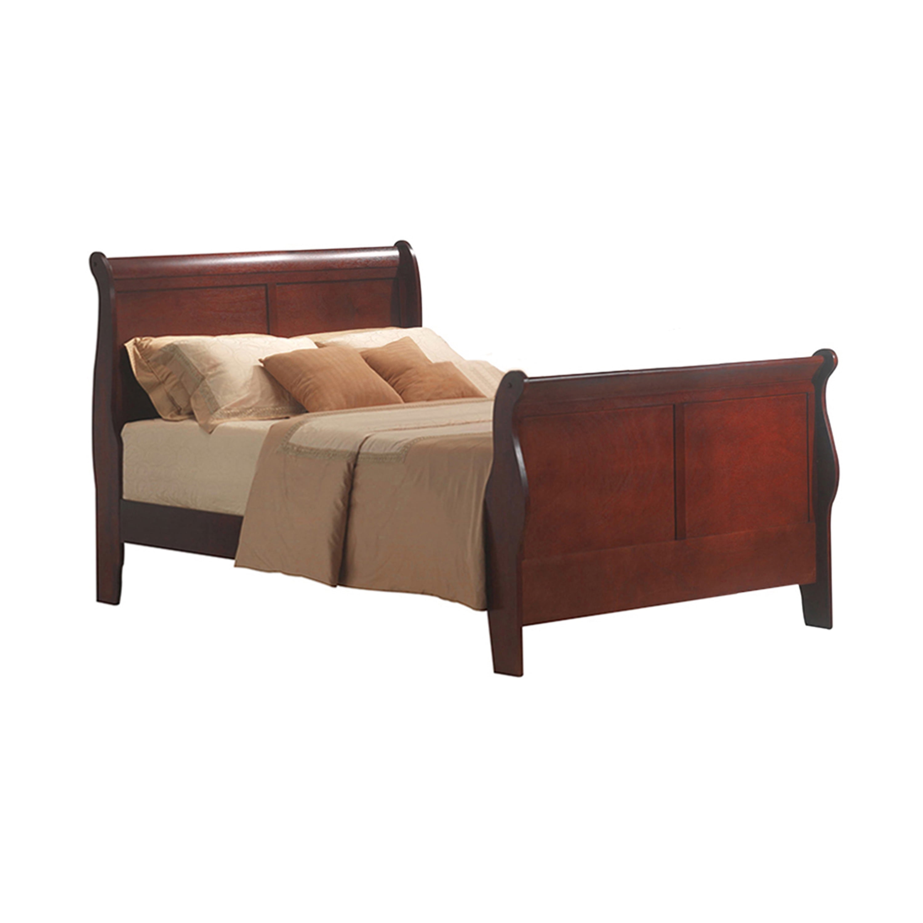 Cherry Finish Twin Full Wooden Panel Headboard Bedroom Furniture Bed Frame Mount 