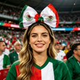 thumbnail image 2 of 1Pc Mexico Flag Bow Headband, Large 8.86" Soccer Match Fan Accessory, 3D National Pride Hair Band for Stadium Cheering & Parades, 2 of 9