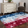 thumbnail image 3 of Hallway Runner Rugs 2.7x5 Ft, Blue White Red Non Slip Area Rugs for Kitchen Bedroom Entryway, Tie-dye American Flag Star Abstract Washable Carpet Runner Rug Floor Mats for Bedroom Home Decor, 3 of 8