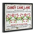thumbnail image 3 of Stupell Industries Farmhouse Candy Cane Lane Sign Black Floating Frame Canvas Art, 21 x 17, by Creatif Belle, 3 of 8