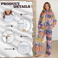 thumbnail image 6 of Xoenoiee Colorful Daisy Flower Print Sweatsuits for Women 2 Piece Outfit Matching Lounge Sets Fall Outfits 2026 Fashion Clothing Collared Track Suits, Size L, 6 of 7