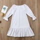thumbnail image 4 of Camisón de bebé para niñas con volantes y lazo de algodón para dormir(Blanco/2-3 años) Nituyy Camisón-GL715-FT22422B1, 4 of 6