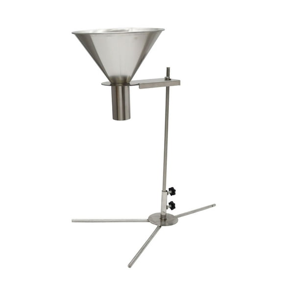 Stainless Steel Feeding Hopper Manual Filling Package Funnel with Support Stand 1.5 Inch Dia