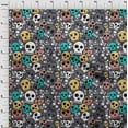 thumbnail image 3 of oneOone Cotton Poplin Gray Fabric Skull Sewing Craft Projects Fabric Prints By Yard 42 Inch Wide, 3 of 4