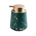 thumbnail image 5 of Dispensador de jabón, desinfectante de manos de cerámica, botella exprimible, botella inferior de loción de baño (1 pieza, botella negra mate veteada), 5 of 5