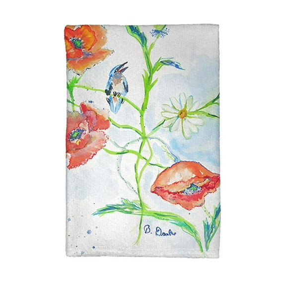 Betsy Drake Interiors Poppies & Daisies Kitchen Towel