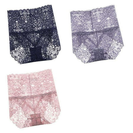 

Womens Underwear Lace Sexy Panties Bikini Panty Thongs V-Shape Embroidery Floral Bikini Panties For Women Seamless Hipster Combination 5 2XL