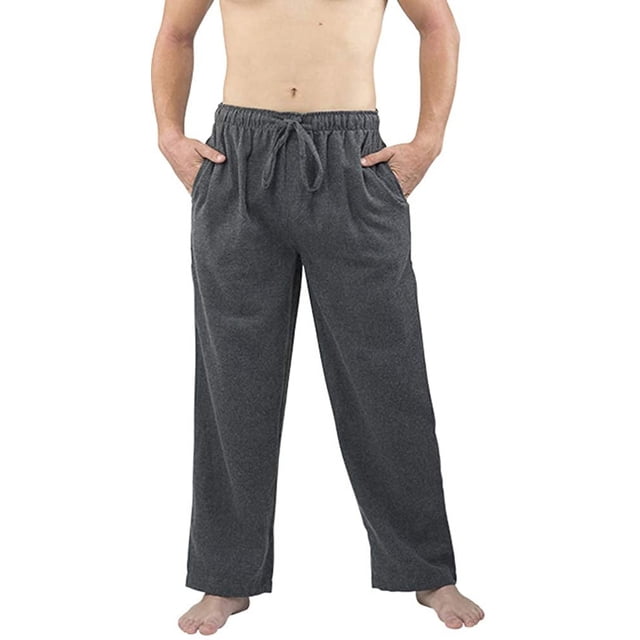 Pantalones de pijama de franela para hombre: pantalones de algodón cómodos para dormir o estar en casa