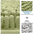 thumbnail image 5 of 2 Pieces Bathroom Rugs, Ultra Soft Non Slip Absorbent Chenille Toilet Bath Mat Set (Sage Green), 5 of 6