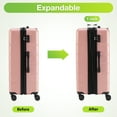 thumbnail image 3 of GIANNA Set of 3 Hardside Luggage, Expandable Rolling Luggage with TSA Lock and Spinner Wheels, Pink, 3 of 9