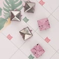 thumbnail image 4 of Pyramid Stud 200 Pcs Pyramid Stud Clothing Bag Decorative Accessory Metal Pyramid Rivets 10mmPink Base And Black Point, 4 of 8