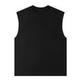 thumbnail image 2 of hoksml Men Athletic Tank Summertime Solid Color Crew Neck Casual Sleeveless Tops Exercise Waistcoat Cotton T-shirt Top 2025 on Clearance, 2 of 9