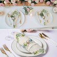 thumbnail image 2 of Cloth Napkins Set of 8 - 20x20 Inches, Green Eggs Easter Washable Reusable Table Napkins, Leaves Elegant Pastoral Rustic Soft & Absortbent Dining Napkin for Party Wedding Hotel Restaurant, 2 of 8