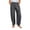 Dark Gray, variant on Teen Girls Casual Cotton Linen Pants Lightweight Summer Loose Fit Elastic Waist Plus Size Loung𝐞 Long Trousers Solid