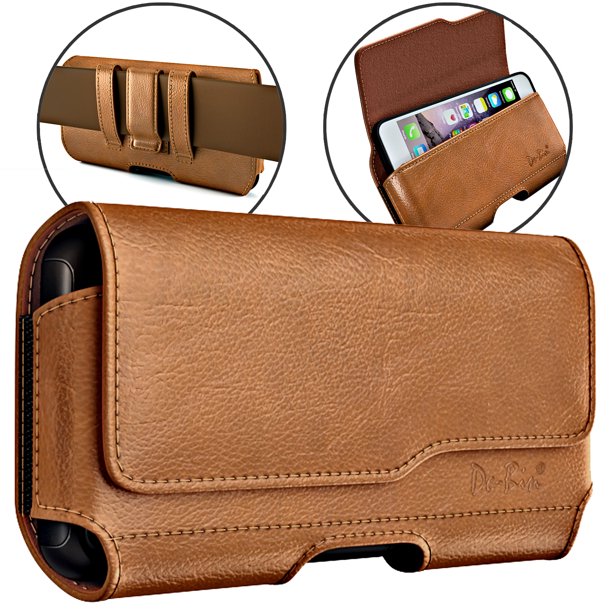 DeBin iPhone 11 iPhone XR Holster, Premium Leather Belt Holster Case with Belt Clip and Loops