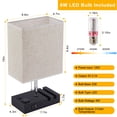 thumbnail image 3 of LOFTER-PRO Desk Lamp, Cordless Table Lamp for Bedroom, 3 Way Dimmable Table Lamps with Dual USB Charging Ports and AC Outlet, Bedside Lamps with 2 Phone Stands for Night Stands, Living Room, Office, 3 of 10