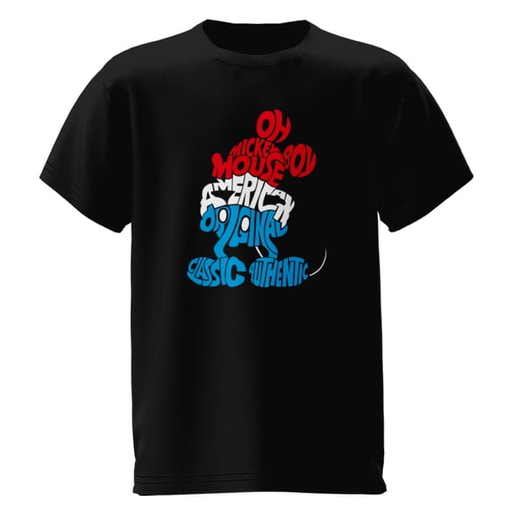 Disney Youth Mickey Letter Mouse Americana Tshirt XS-XL