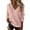 Pink, variant on Ediodpoh Women Casual Loose Solid Color Long Sleeve Fashion V Neck Pullover Sweater Knit Tops for Women Blue XL