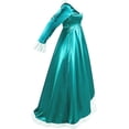 thumbnail image 6 of 6-Piece Galaxy Princess Cosplay Costume Set for Women, Satin Cosplay Party Gown with Crown, Star Wand & Accessories, Complete Halloween Dress-Up Outfit (Teal ), 6 of 8