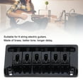 thumbnail image 4 of Electric Guitar Bridge Kit, 6 String Electric Guitar Bridge Kit Fixed Hardtail Bridge Brass Through Body Non Tremolo Guitar Bridge with Wrench for ST or for TL Style Guitars, 4 of 7