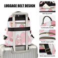 thumbnail image 4 of JIALIOU Mini Backpack Purse for Women Quilted Casual Daypack Small Travel Shoulder Bag, Pink Cow and Strawberry, 4 of 7