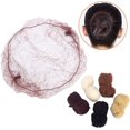 thumbnail image 2 of czcpp-50PCS Hair Net 20 Inches Invisible Elastic Edge Mesh Hair Nets for Ballet Bun, Women Sleeping, Food Service, Short Wig Package,Individual Packing Hairnet 50cm (50PCS, Dark Brown), 2 of 4