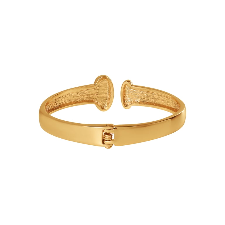 Jessica Simpson Women's Cuff Bracelet with Green Stone - Walmart.com